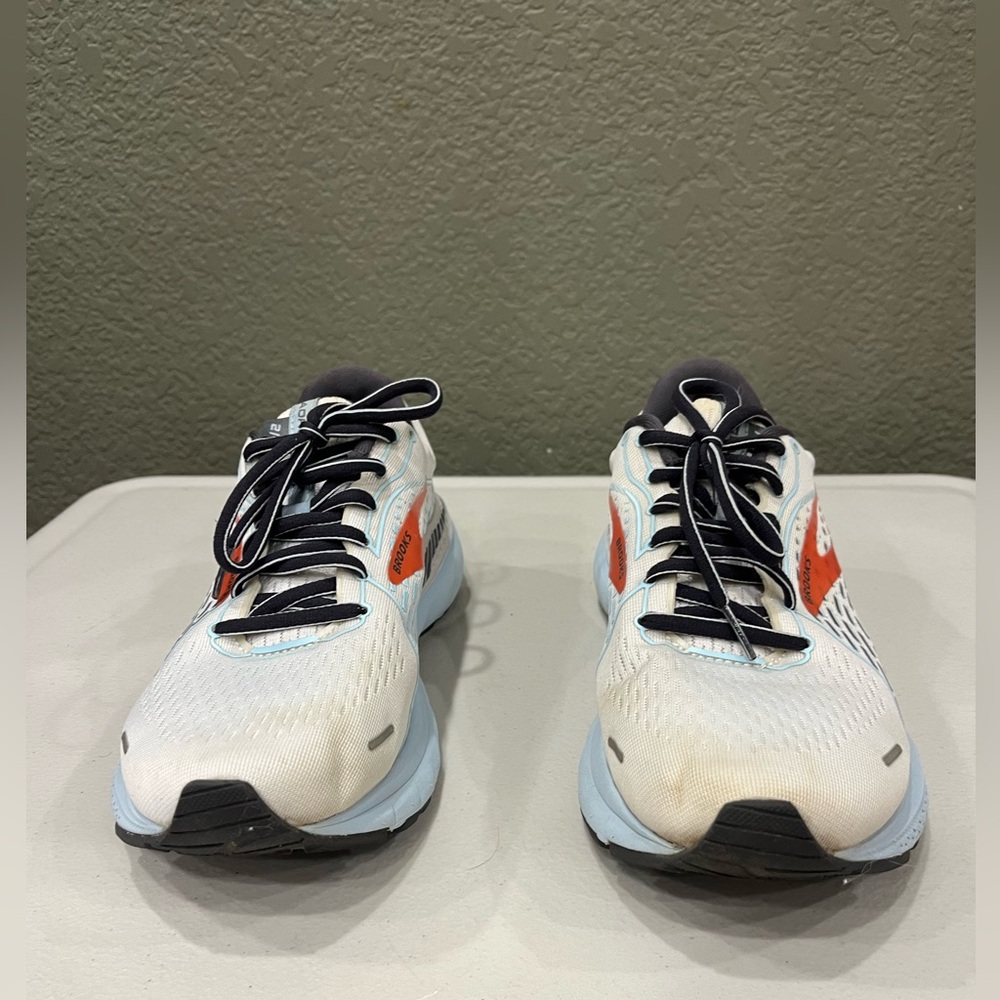 Brooks Adrenaline 21 White Blue Orange Running Shoes Sneakers Womens Size 10B - Picture 3 of 9